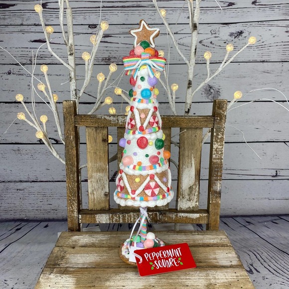 Peppermint Holiday Peppermint Square Gingerbread Gumdrop Tree